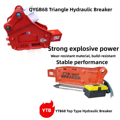 YTB68 Top-Typ / Dreiecks-Hydraulikbrecher Hammer 68 Schiefer für 4-8 Tonnen Bagger
