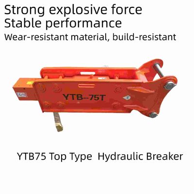 75 Chisel Top Typ Hydraulischer Brecher Abnutzungsbeständig YTB75 für 6-8 Tonnen Bagger